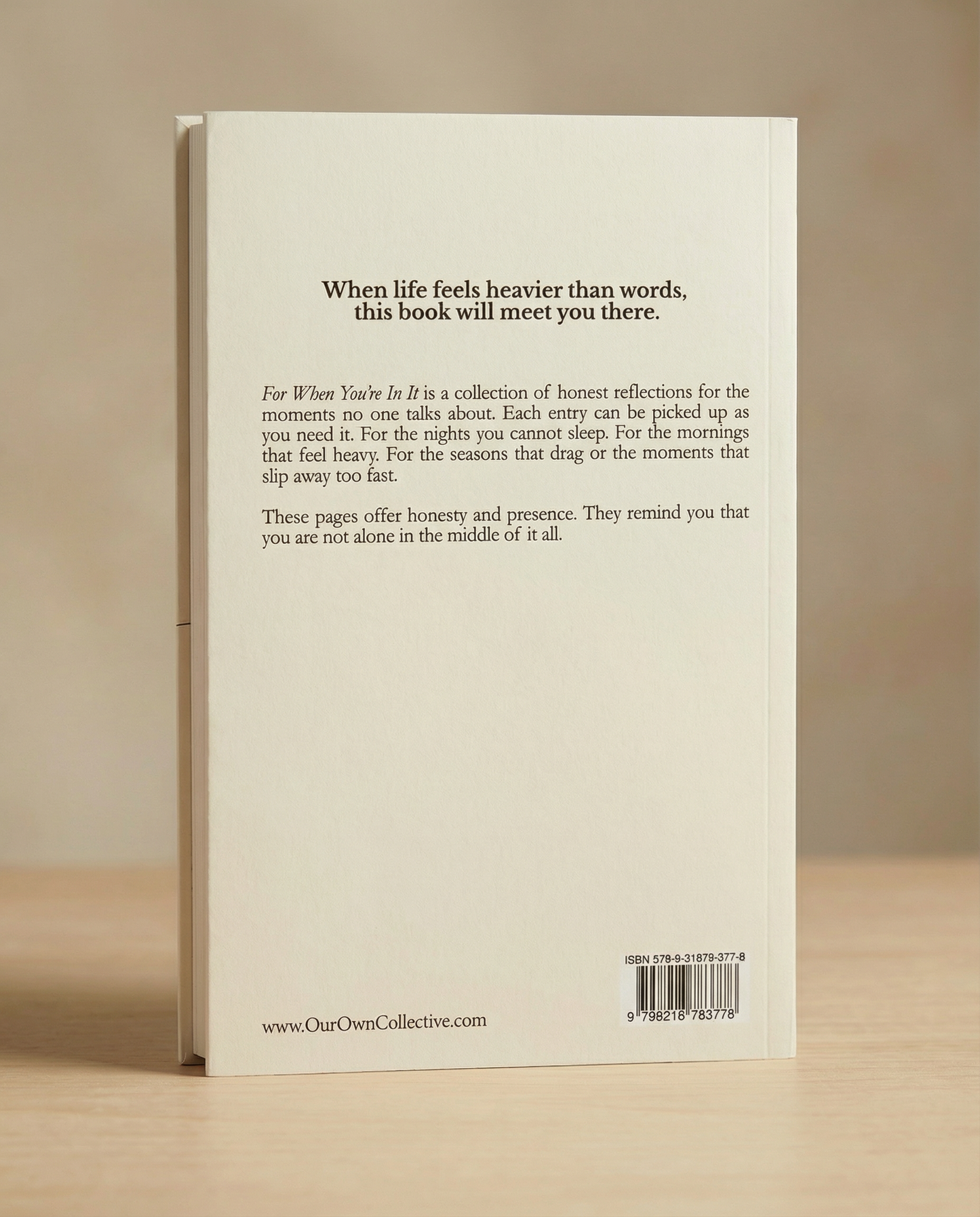 For When You're In It - Paperback